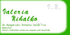 valeria mihalko business card